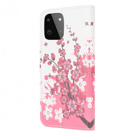 Housse Samsung Galaxy A22 5G Tropical Flowers