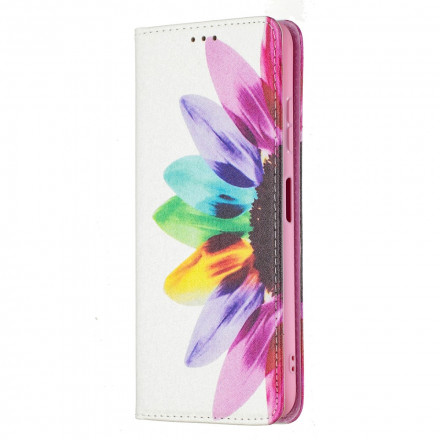 Flip Cover Samsung Galaxy A22 5G Fleur Aquarelle