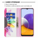 Flip Cover Samsung Galaxy A22 5G Fleur Aquarelle