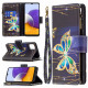 Housse Samsung Galaxy A22 5G Poche Zippée Papillons Art