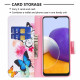 Housse Samsung Galaxy A22 5G Papillons et Fleurs Peints