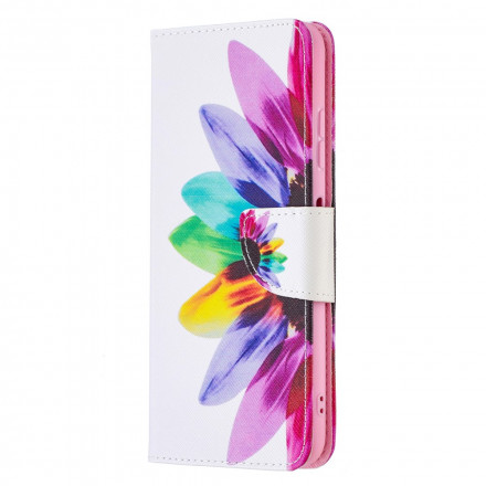 Housse Samsung Galaxy A22 5G Fleur Aquarelle