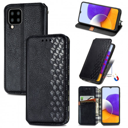 Flip Cover Samsung Galaxy A22 4G Effet Cuir Texture Diamant