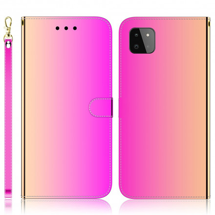 Housse Samsung Galaxy A22 5G Simili Cuir Couverture MIroir