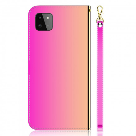 Housse Samsung Galaxy A22 5G Simili Cuir Couverture MIroir