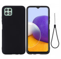 Coque Samsung Galaxy A22 5G Silicone Liquide avec Lanière