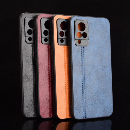 Coque Vivo V21 5G Effet Cuir Couture