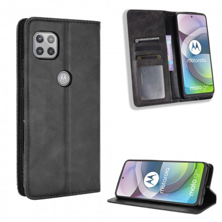 Flip Cover Moto G 5G Effet Cuir Vintage Stylisé