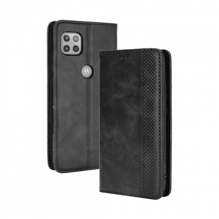 Flip Cover Moto G 5G Effet Cuir Vintage Stylisé