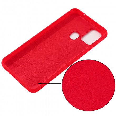 Coque Moto G9 Plus Conception Silicone Liquide avec Lanière