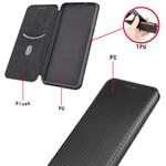 Flip Cover Azus Zenfone 8 Fibre Carbone avec Anneau Support