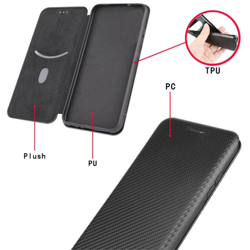 Flip Cover Realme GT 5G Silicone Carbone