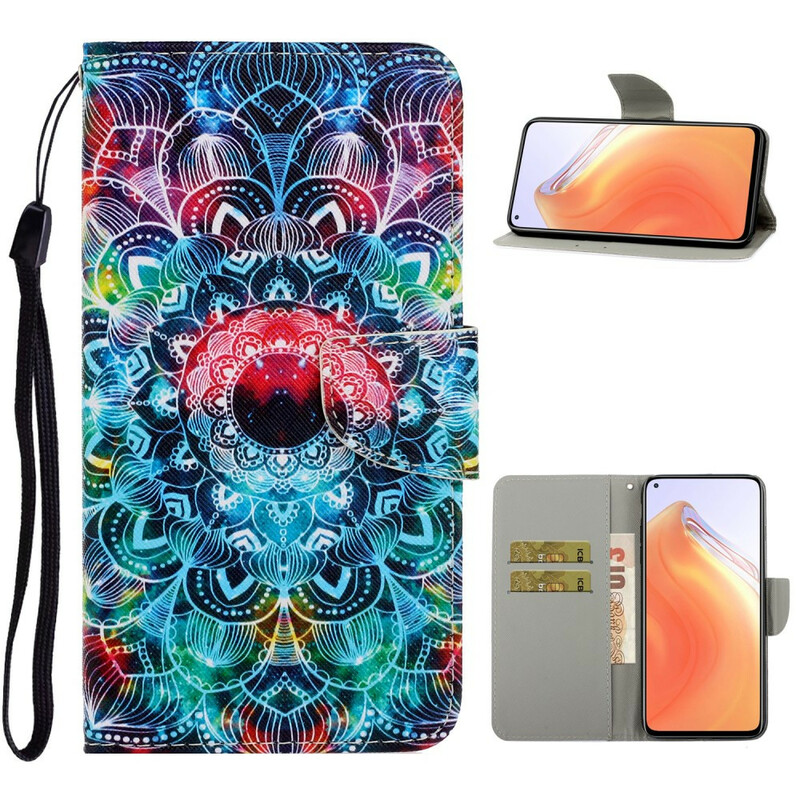 Housse Xiaomi Mi 10T / 10T Pro Flashy Mandala à Lanière