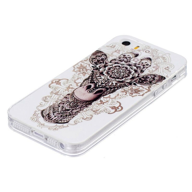 Coque iPhone SE/5/5S Girafe Tribale