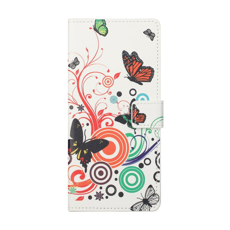 Housse Samsung Galaxy S21 FE Papillons et Fleurs