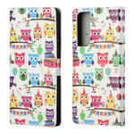 Housse Samsung Galaxy S21 FE Multiples Hiboux