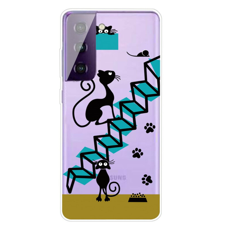 Coque Samsung Galaxy S21 FE Drôles de Chats