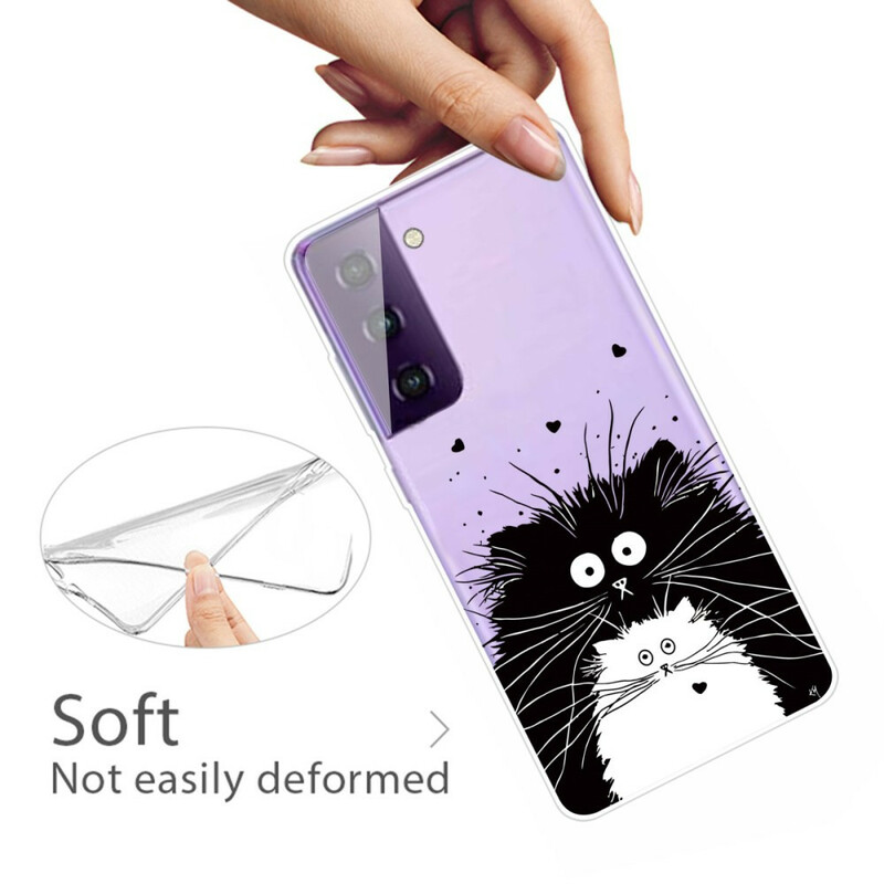 Coque Samsung Galaxy S21 FE Regarde les Chats