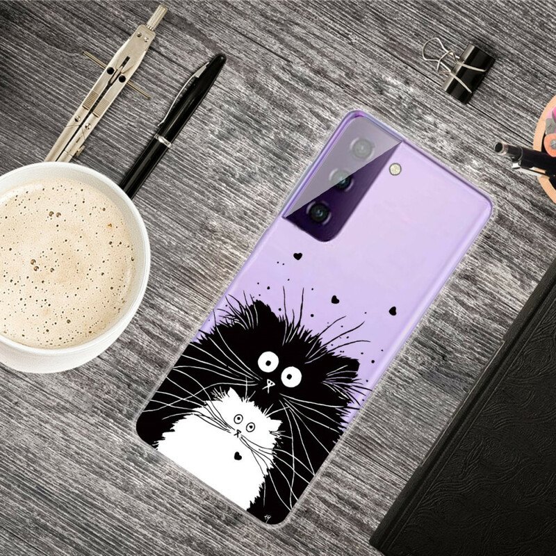 Coque Samsung Galaxy S21 FE Regarde les Chats