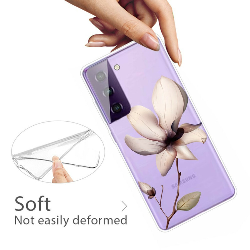 Coque Samsung Galaxy S21 FE Transparente Une Fleur