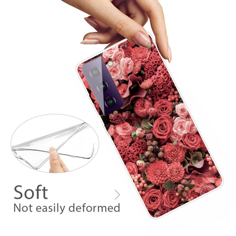 Coque Samsung Galaxy S21 FE Fleurs Intenses