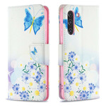 Housse Samsung Galaxy S21 FE Papillons et Fleurs Peints