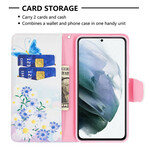 Housse Samsung Galaxy S21 FE Papillons et Fleurs Peints