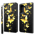 Housse Samsung Galaxy S21 FE Papillons Jaunes