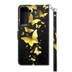 Housse Samsung Galaxy S21 FE Papillons Jaunes