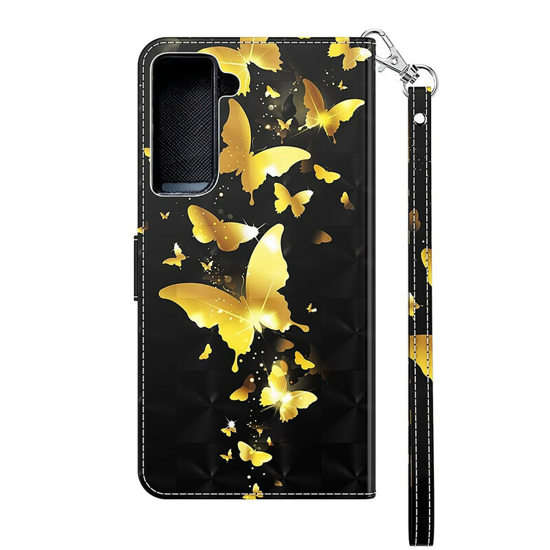 Housse Samsung Galaxy S21 FE Papillons Jaunes