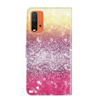 Housse Xiaomi Redmi 9T / Note 9 Dégradé Paillettes Magenta