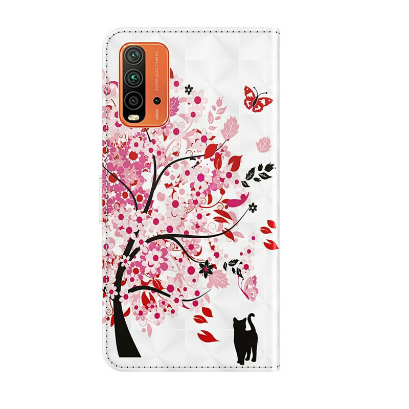 Housse Xiaomi Redmi 9T / Note 9 Arbre Rose