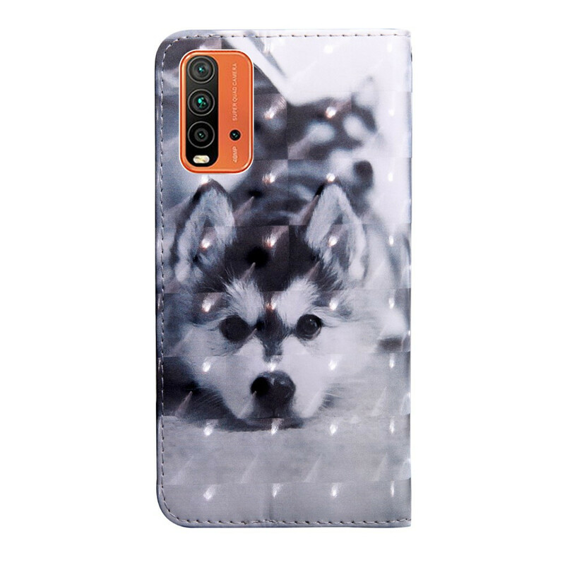 Housse Xiaomi Redmi 9T / Note 9 Chien Noir et Blanc