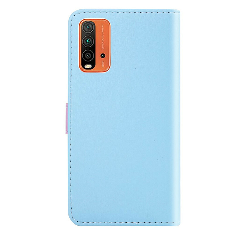 Housse Xiaomi Redmi 9T / Note 9 Effet Cuir Tricolore