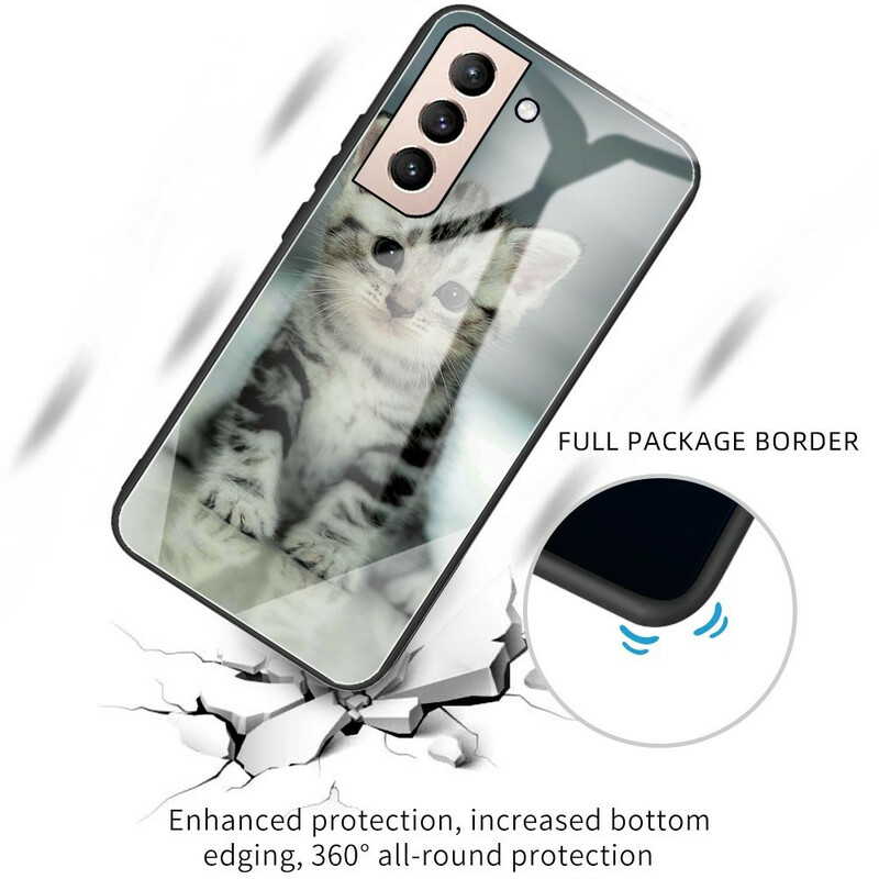 Coque Samsung Galaxy S21 FE Verre Trempé Chaton