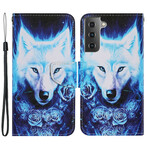 Housse Samsung Galaxy S21 FE Loup Blanc