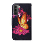 Housse Samsung Galaxy S21 FE Papillon et Lotus