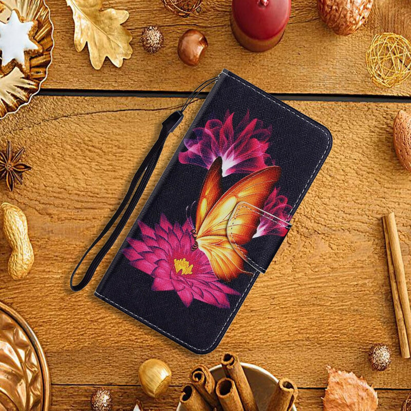 Housse Samsung Galaxy S21 FE Papillon et Lotus