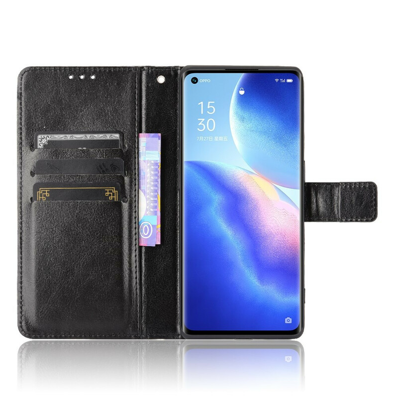 Housse Oppo Find X3 Neo Simili Cuir Flashy