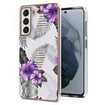 Coque Samsung Galaxy S21 FE Fleurs Violettes