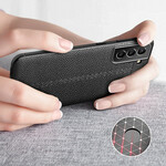 Coque Samsung Galaxy S21 FE Effet Cuir Litchi Double Line