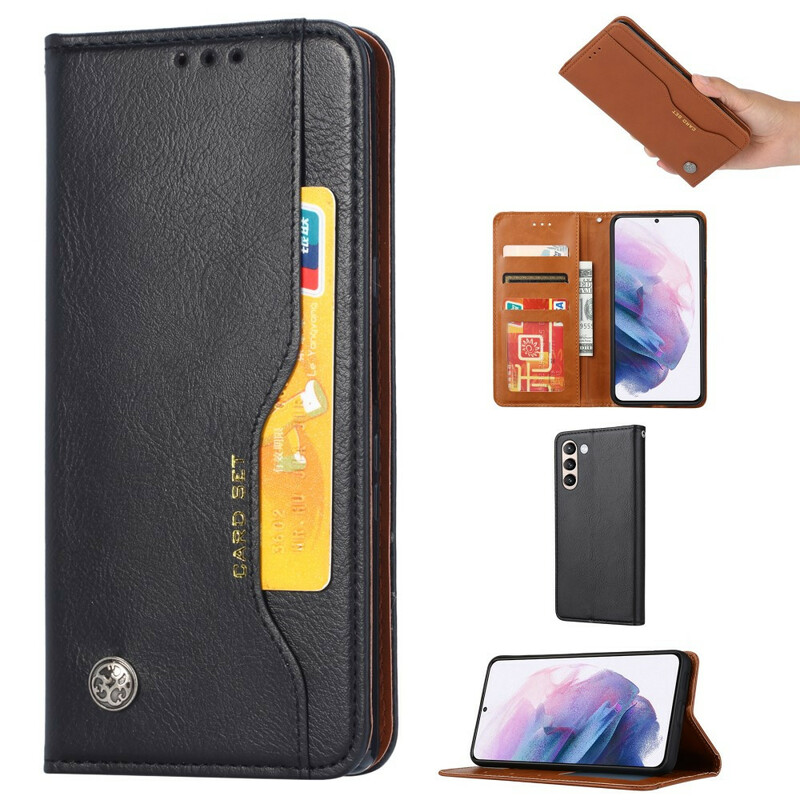 Flip Cover Samsung Galaxy S21 FE Simili Cuir Porte-Cartes