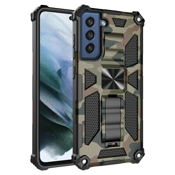 Coque Samsung Galaxy S21 FE Camouflage Support Amovible