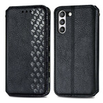 Flip Cover Samsung Galaxy S21 FE Effet Cuir Texture Diamant