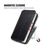 Flip Cover Samsung Galaxy S21 FE Effet Cuir Texture Diamant