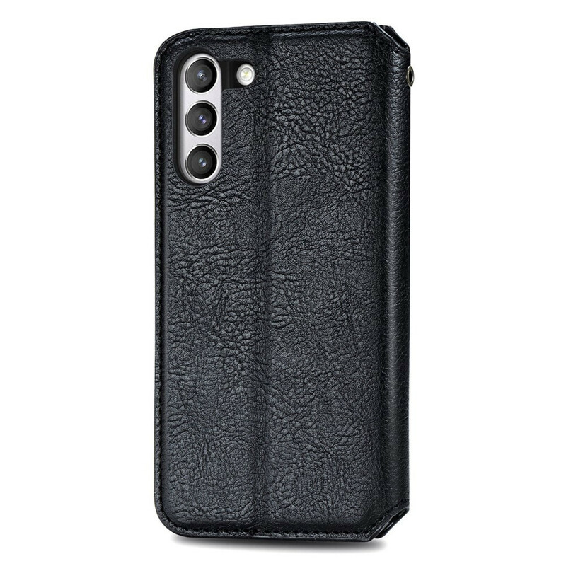 Flip Cover Samsung Galaxy S21 FE Effet Cuir Texture Diamant