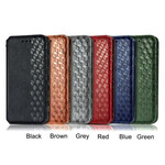 Flip Cover Samsung Galaxy S21 FE Effet Cuir Texture Diamant