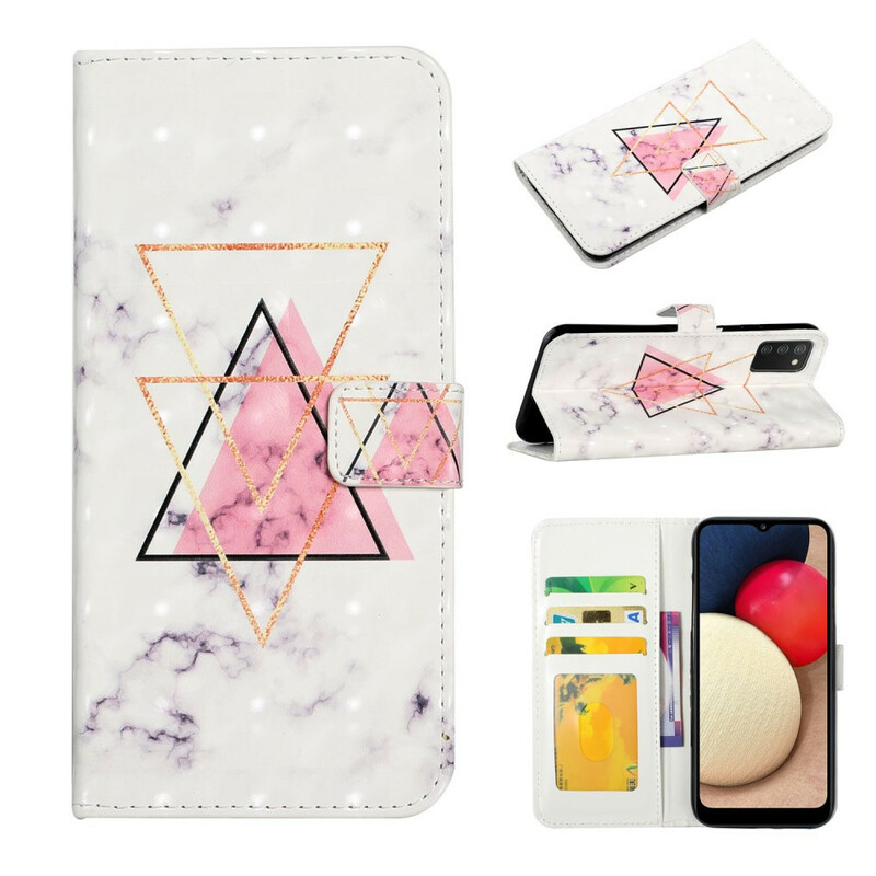 Housse Samsung Galaxy A02s Triangle en paillettes