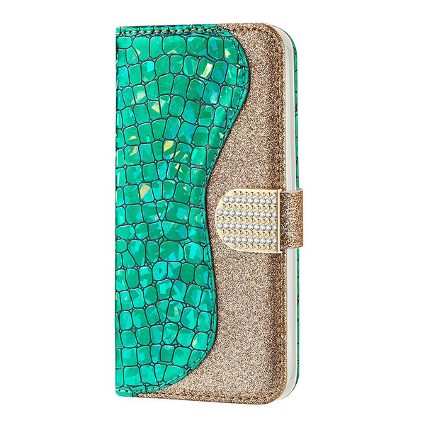 Housse Samsung Galaxy S21 FE Croco Diamants