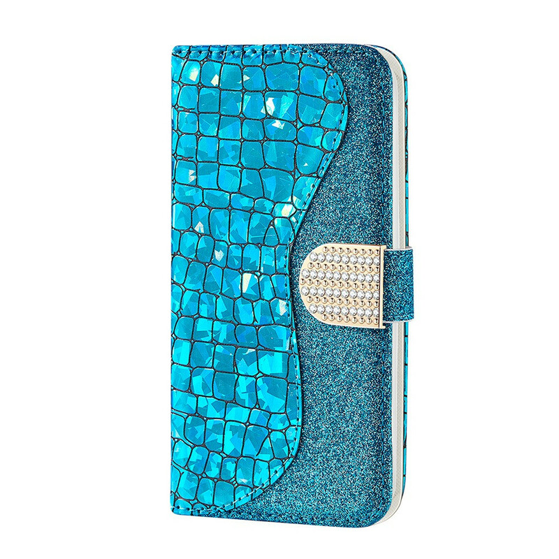 Housse Samsung Galaxy S21 FE Croco Diamants